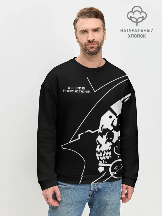 Мужской свитшот базовый с принтом «Ludens Kojima Productions»