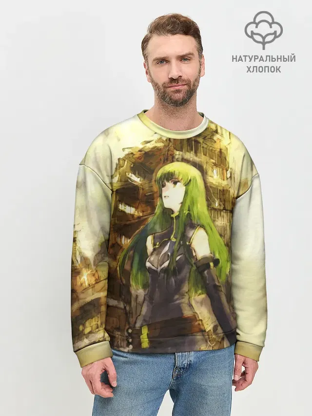 Мужской свитшот базовый с принтом «Code Geass — Code Geass art»