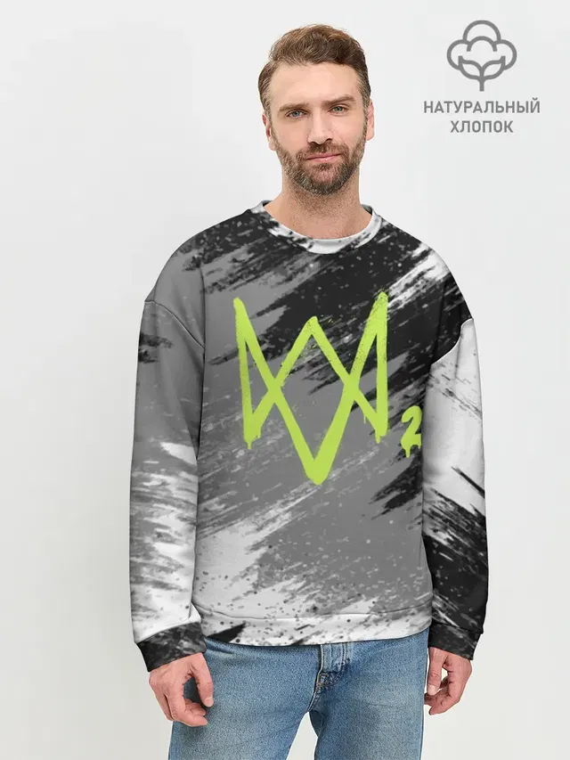 Мужской свитшот базовый с принтом «Graffiti style»