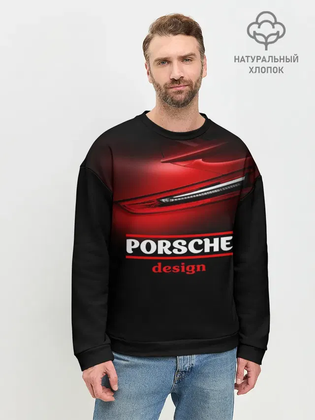 Мужской свитшот базовый с принтом «Porsche design»