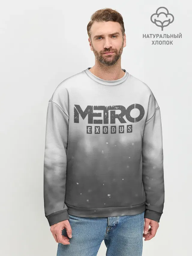 Мужской свитшот базовый с принтом «Metro Winter»