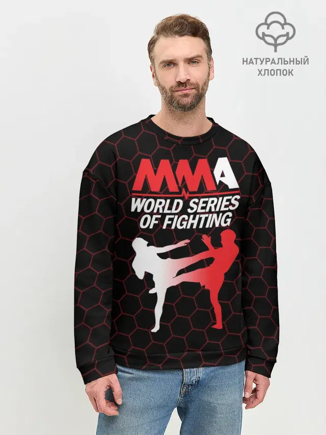 Мужской свитшот базовый с принтом «MMA»