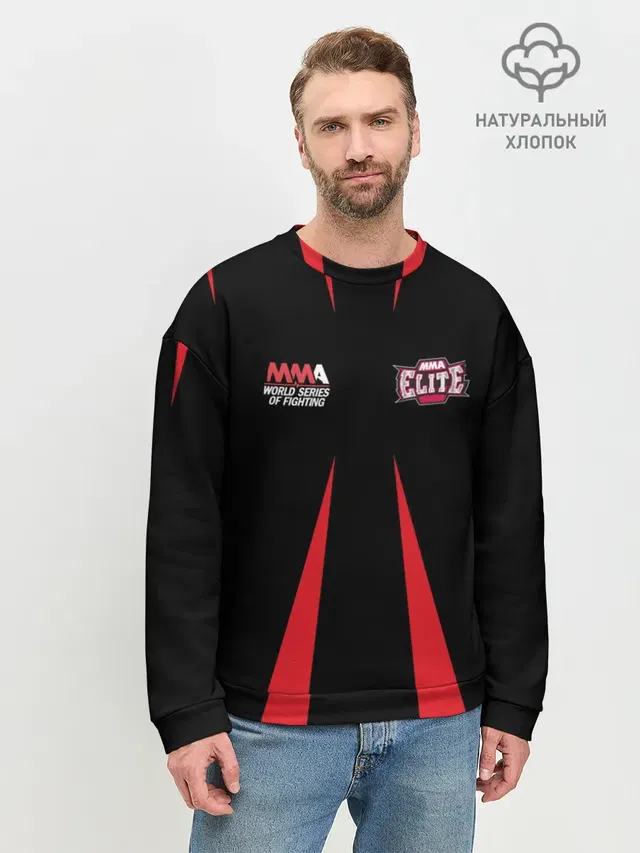 Мужской свитшот базовый с принтом «MMA — MMA Elite»