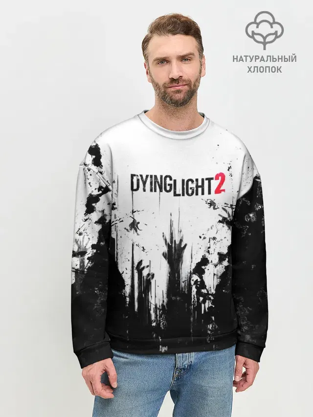Мужской свитшот базовый с принтом «Dying Light — Dying Light 2»