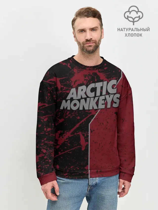 Мужской свитшот базовый с принтом «Arctic Monkeys»