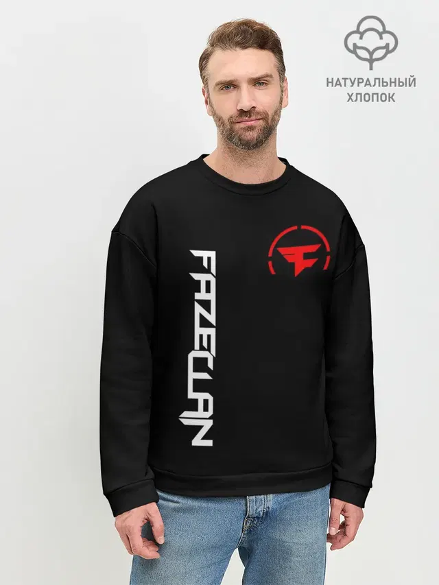 Мужской свитшот базовый с принтом «Counter-Strike — FAZE CLAN»