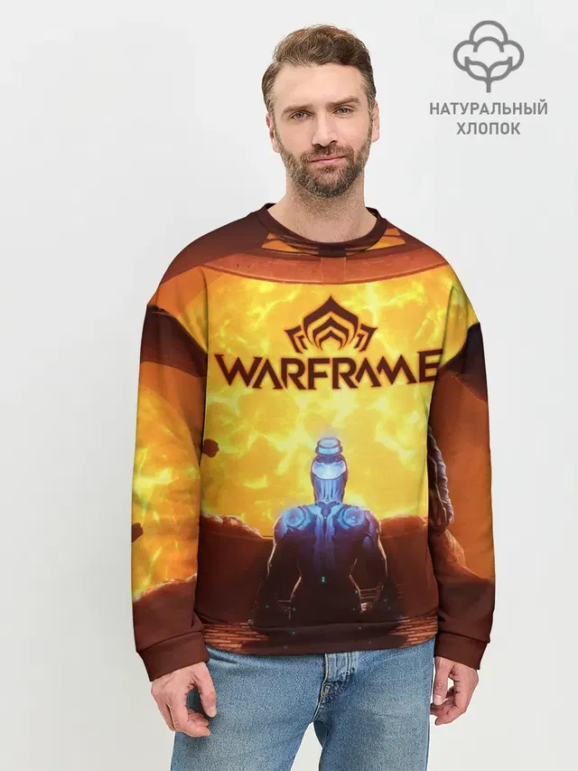 Мужской свитшот базовый с принтом «Warframe»