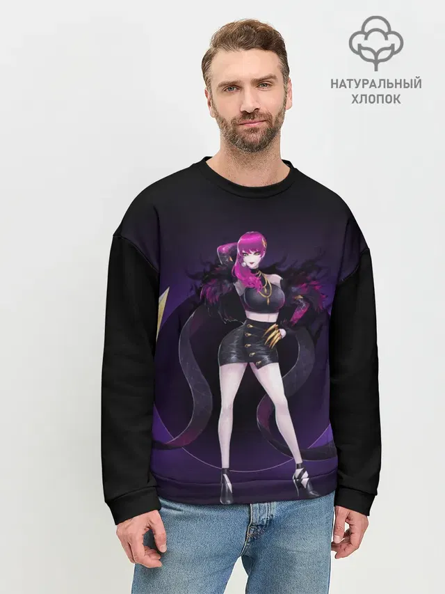 Мужской свитшот базовый с принтом «Evelynn»