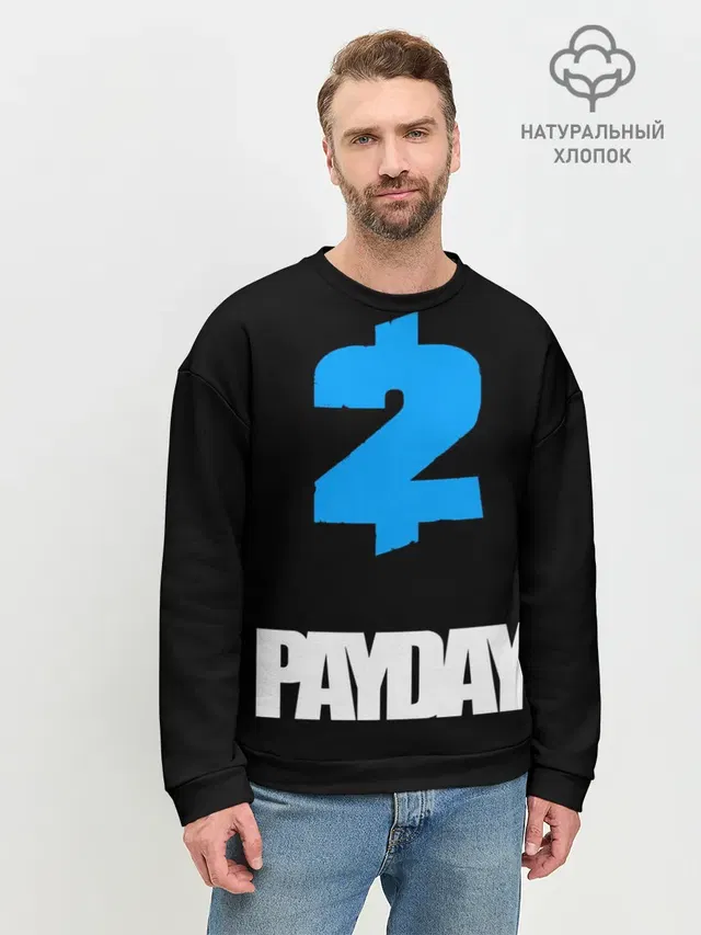Мужской свитшот базовый с принтом «Payday»