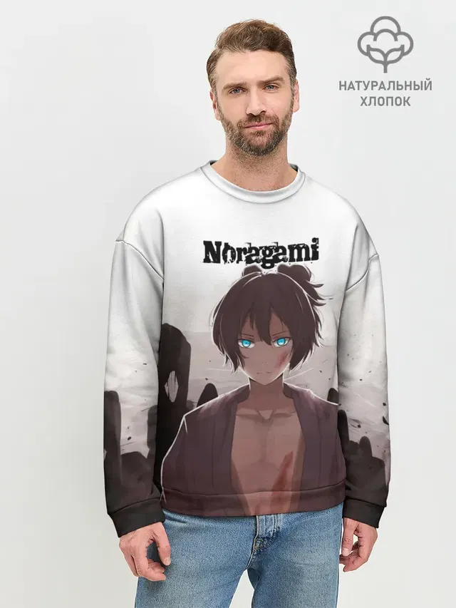 Мужской свитшот базовый с принтом «NORAGAMI Yato»
