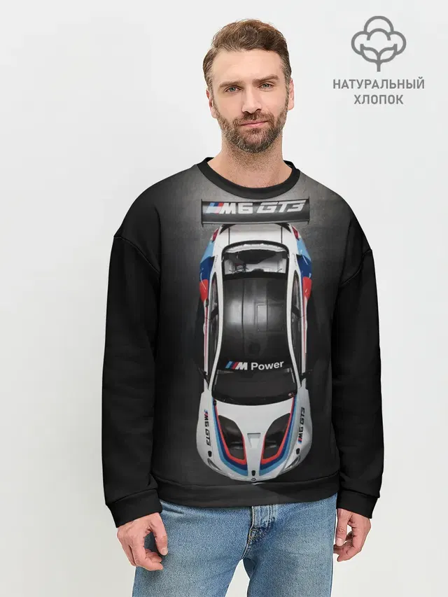 Мужской свитшот базовый с принтом «BMW — BMW M Power»