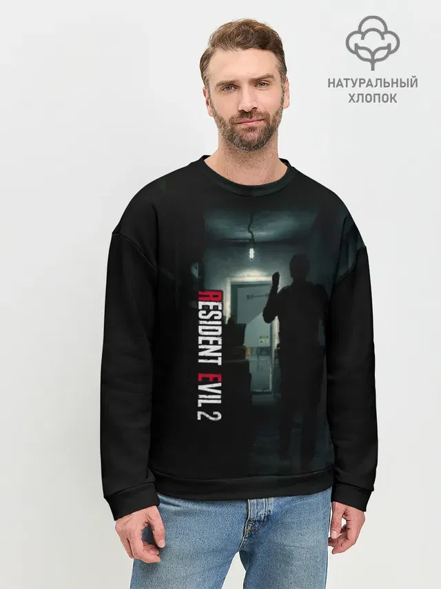 Мужской свитшот базовый с принтом «Resident Evil 2»