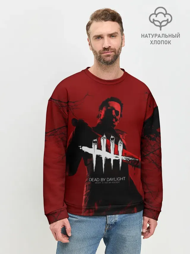 Мужской свитшот базовый с принтом «Dead by Daylight»