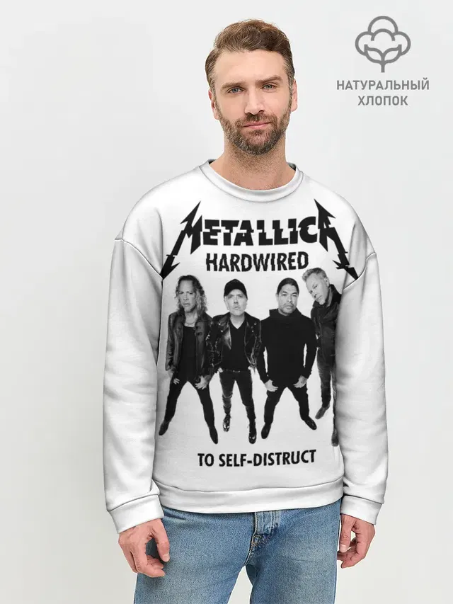 Мужской свитшот базовый с принтом «Metallica»