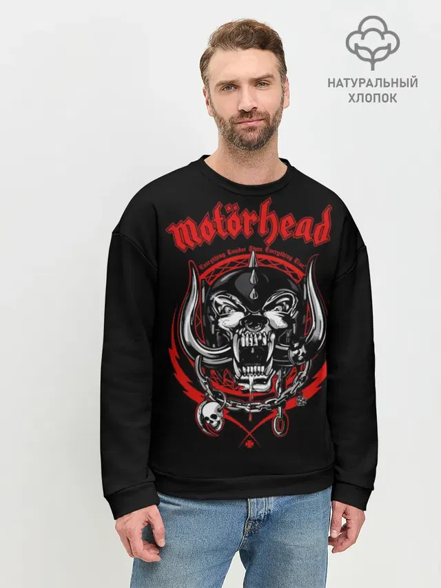 Мужской свитшот базовый с принтом «Motorhead»