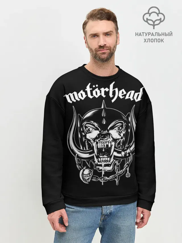 Мужской свитшот базовый с принтом «Motorhead»