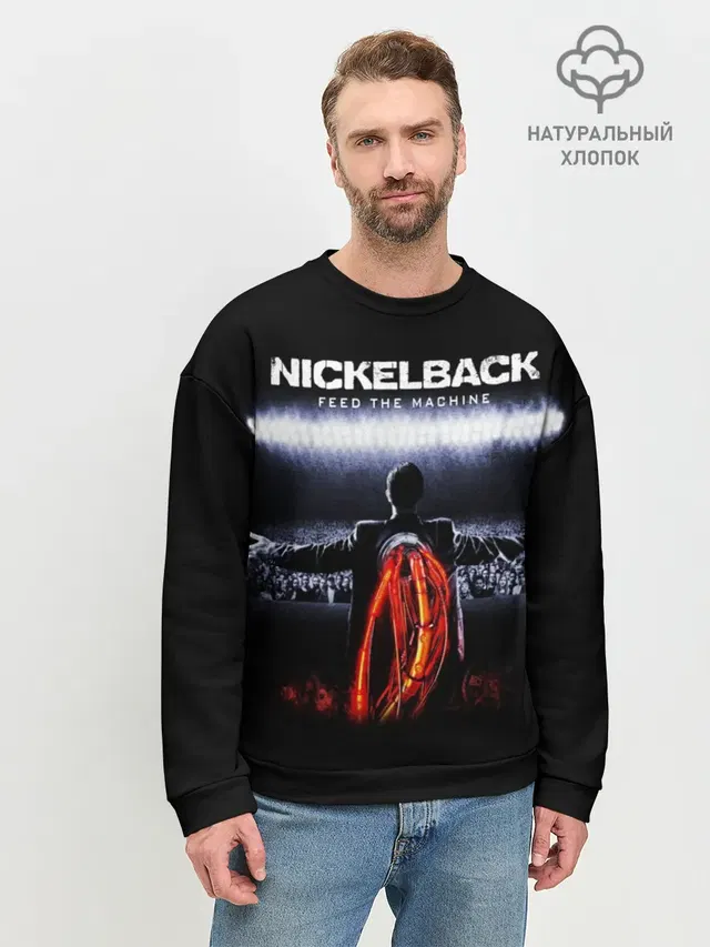 Мужской свитшот базовый с принтом «Nickelback»