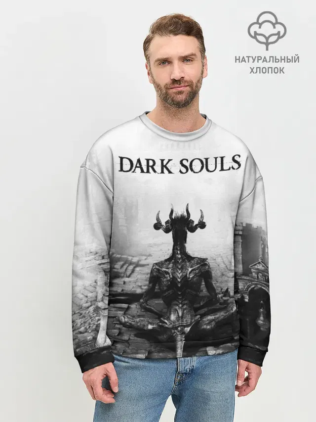 Мужской свитшот базовый с принтом «Anor Londo»