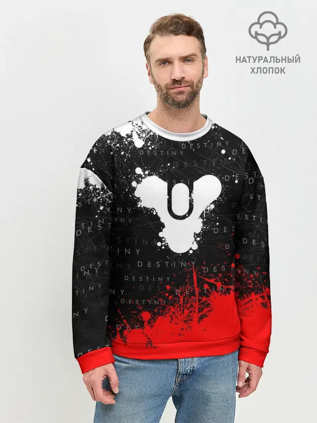 Мужской свитшот базовый с принтом «Destiny»
