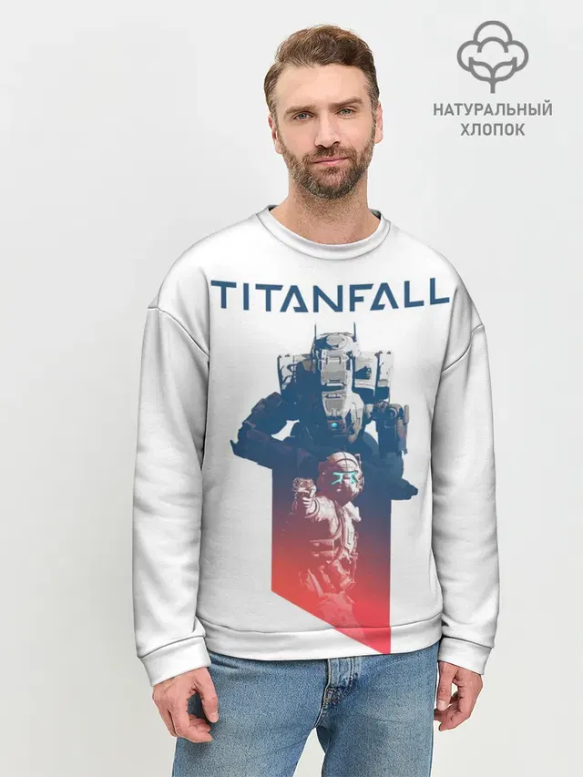 Мужской свитшот базовый с принтом «Titanfall»