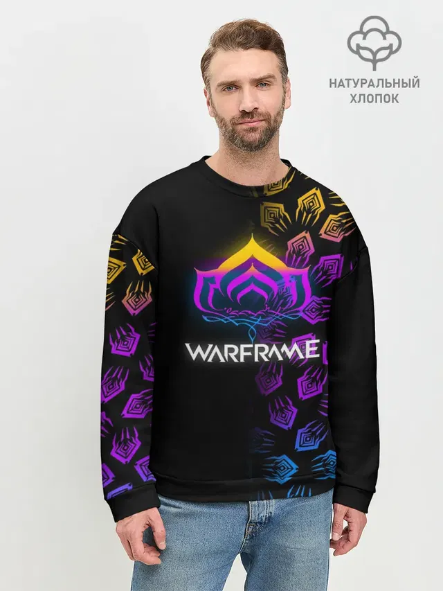 Мужской свитшот базовый с принтом «Warframe»