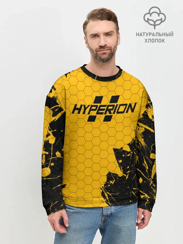 Мужской свитшот базовый с принтом «Покер — BORDERLANDS HYPERION»