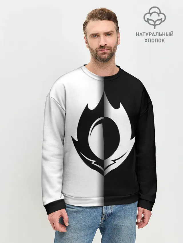 Мужской свитшот базовый с принтом «Code Geass — GODE GEASS symbol»