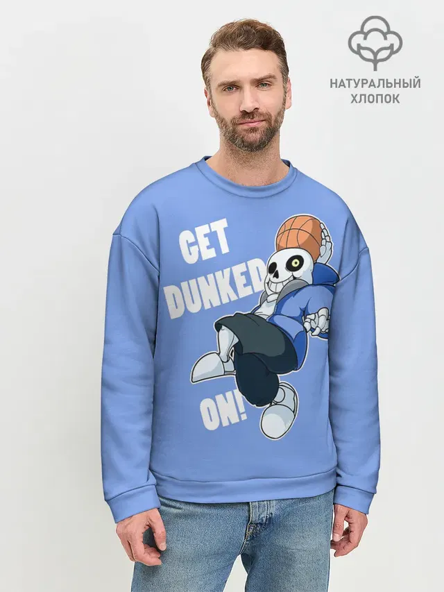 Мужской свитшот базовый с принтом «GET Dunked»