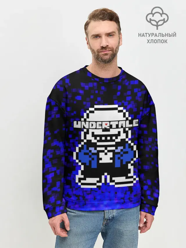 Мужской свитшот базовый с принтом «Pixel art»