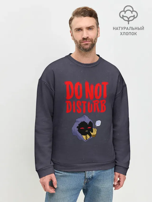 Мужской свитшот базовый с принтом «Disturbed — Do not disturb»