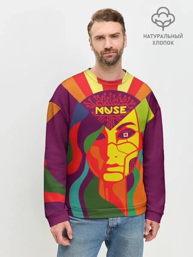 Мужской свитшот базовый с принтом «Muse»