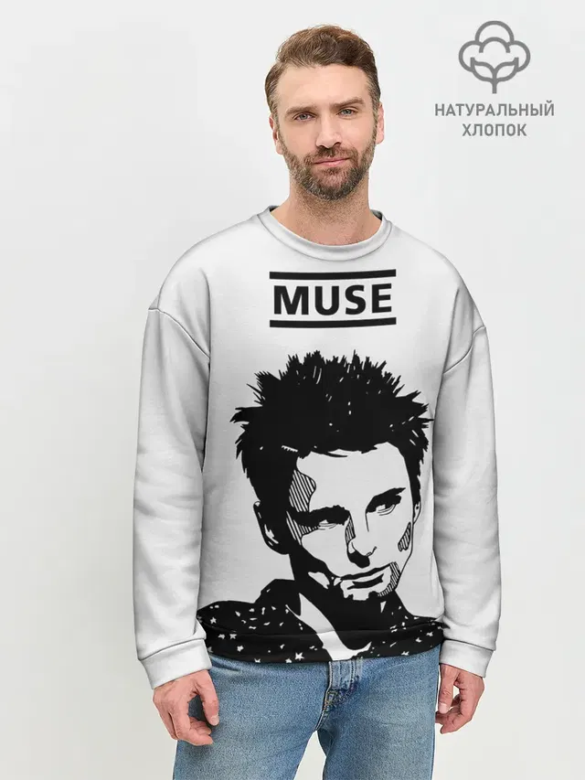 Мужской свитшот базовый с принтом «Muse»