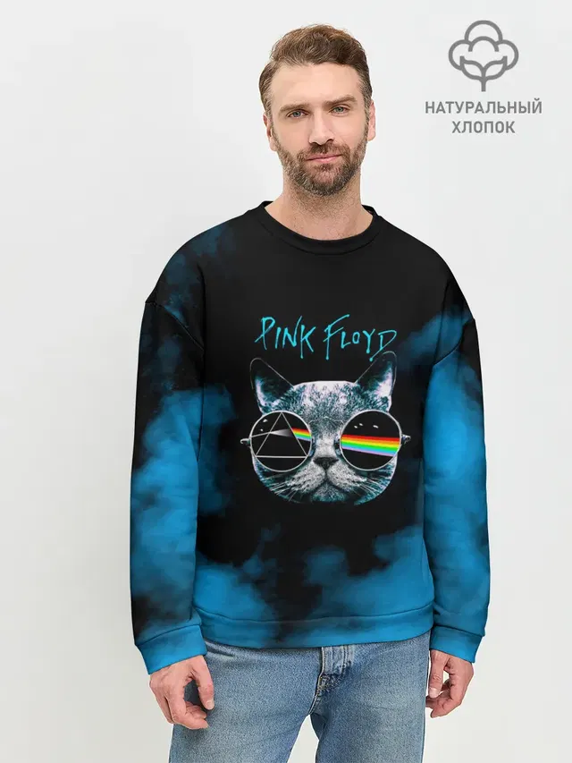 Мужской свитшот базовый с принтом «Pink Floyd»