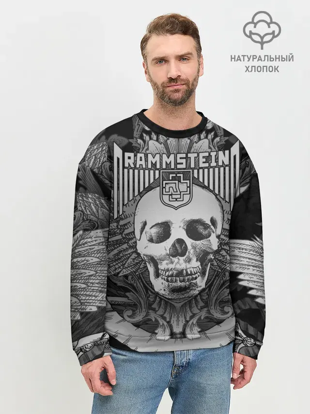 Мужской свитшот базовый с принтом «Rammstein»