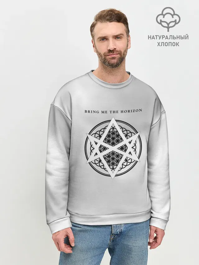 Мужской свитшот базовый с принтом «Bring Me the Horizon»