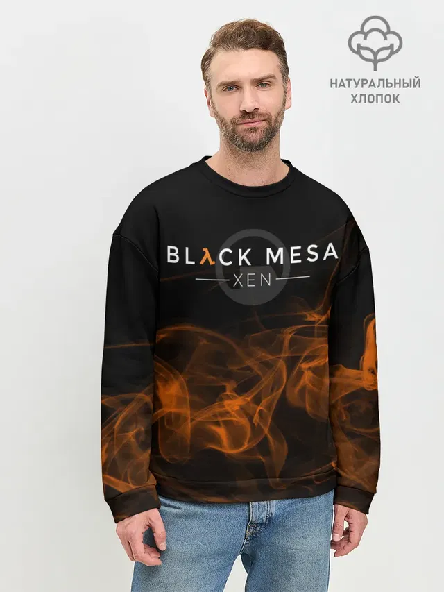 Мужской свитшот базовый с принтом «Half-Life — HALF-LIFE - Black Mesa: XEN»