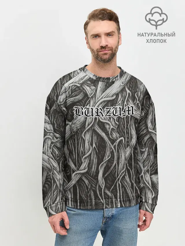 Мужской свитшот базовый с принтом «Burzum»