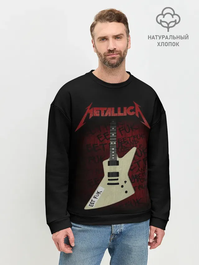 Мужской свитшот базовый с принтом «Metallica»