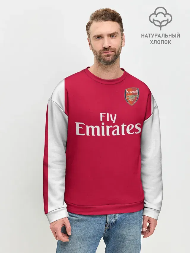 Мужской свитшот базовый с принтом «Арсенал — Arsenal home 19-20»