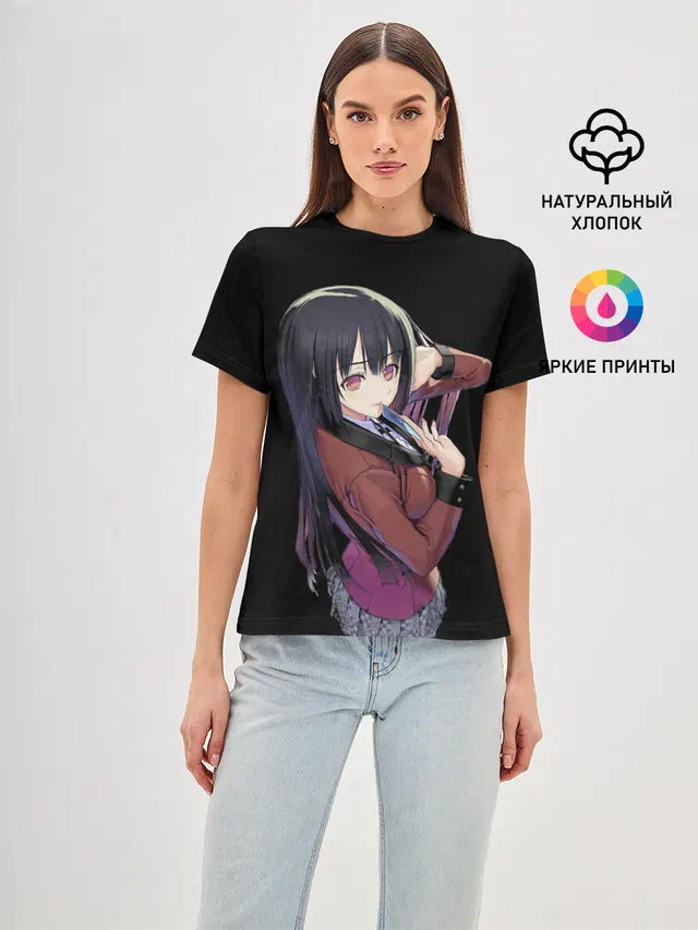 Женская базовая футболка с принтом «Yumeko»