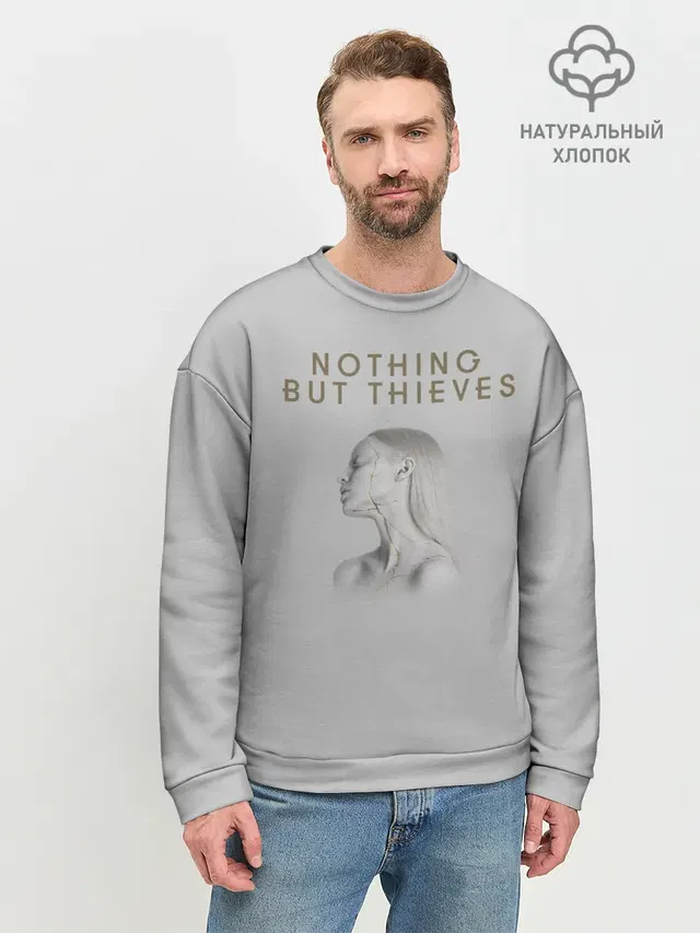 Мужской свитшот базовый с принтом «Разный рок — Nothing But Thieves»