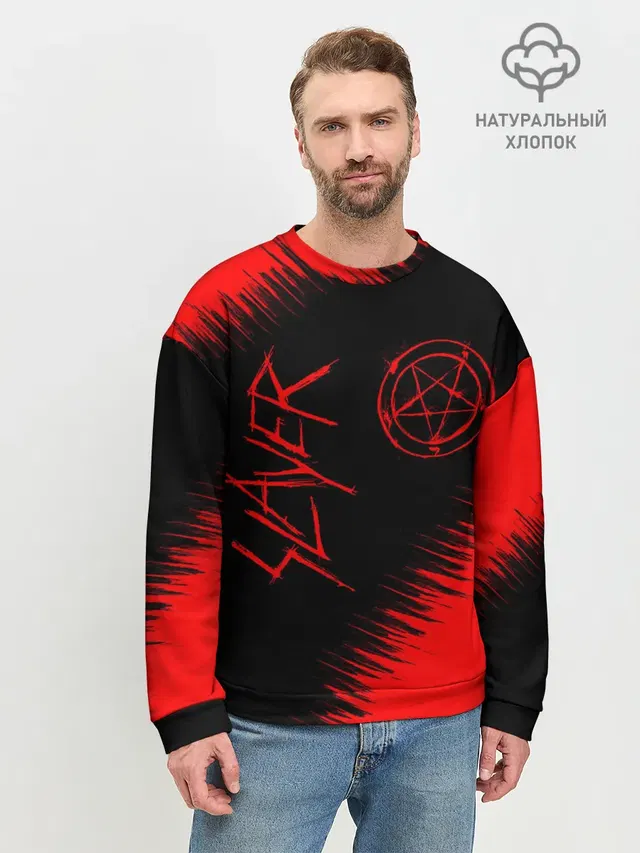 Мужской свитшот базовый с принтом «Slayer»