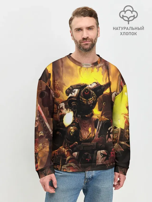 Мужской свитшот базовый с принтом «Warhammer — WARHAMMER 40K»