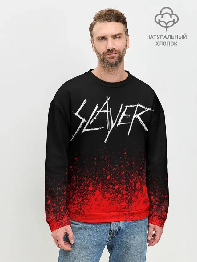 Мужской свитшот базовый с принтом «Slayer»