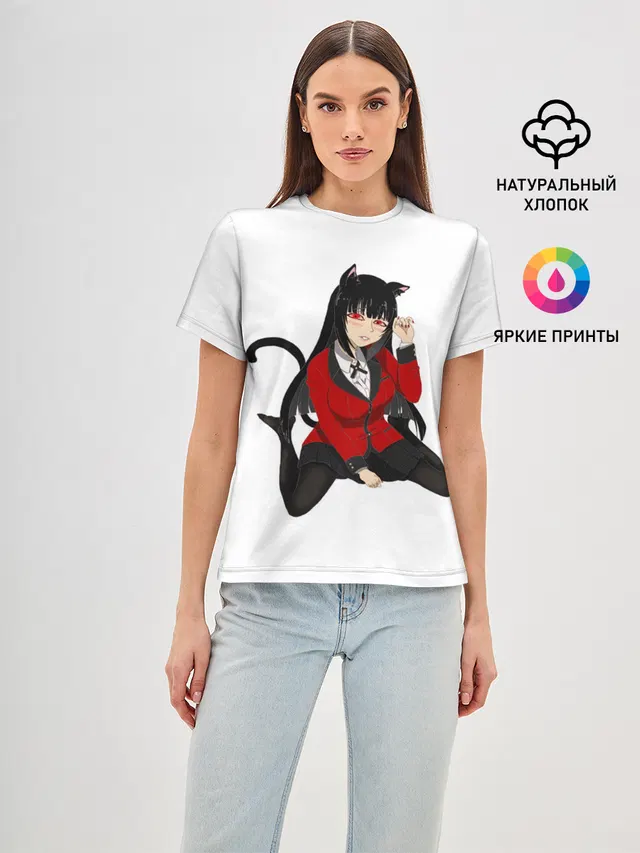 Женская базовая футболка с принтом «Jabami Yumeko»