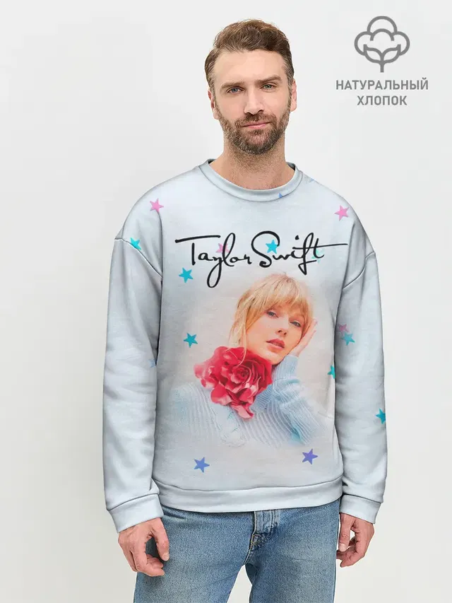Мужской свитшот базовый с принтом «Taylor Swift»