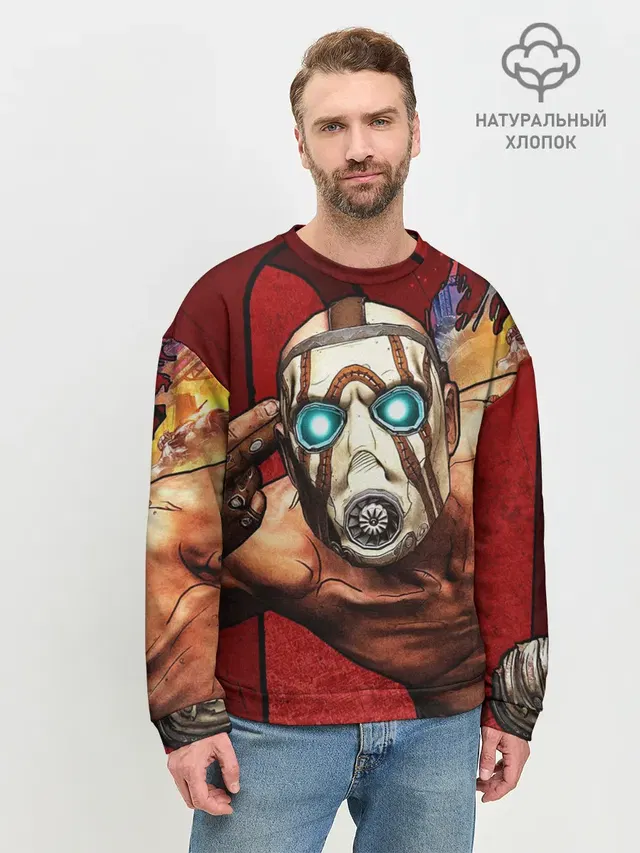 Мужской свитшот базовый с принтом «Разные игры — BORDERLANDS 3»