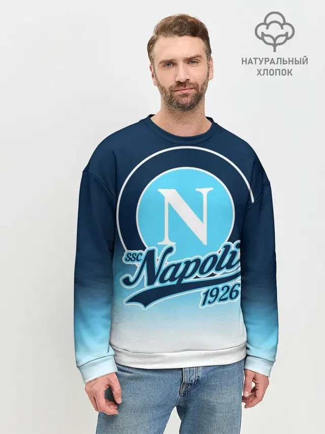 Мужской свитшот базовый с принтом «Napoli»