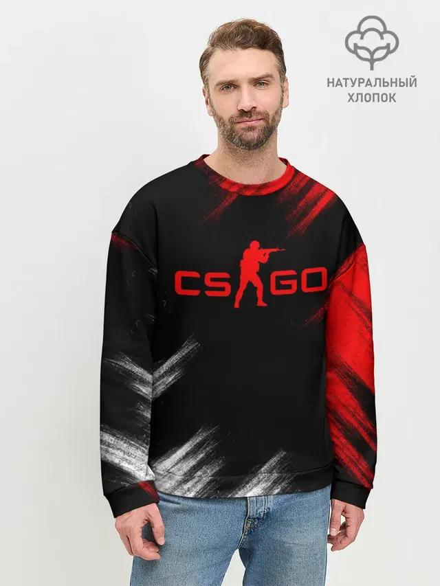 Мужской свитшот базовый с принтом «Counter-Strike»