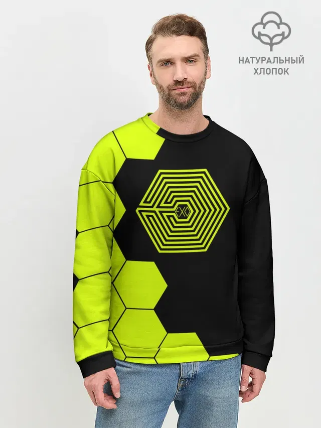 Мужской свитшот базовый с принтом «Exo»